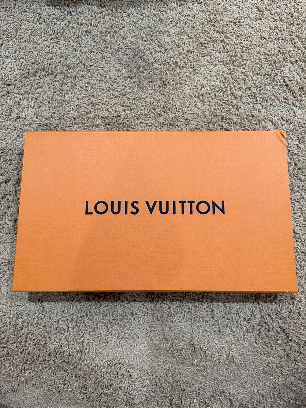 Box with Louis Vuitton logo